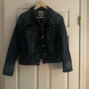 Dark wash faded Jean jacket